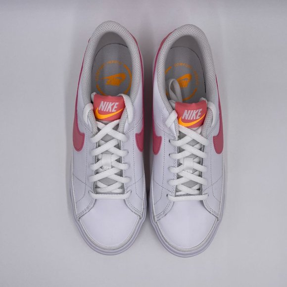 Nike Court Legacy White / Pink / Orange Womens Shoes - Picture 5 of 8